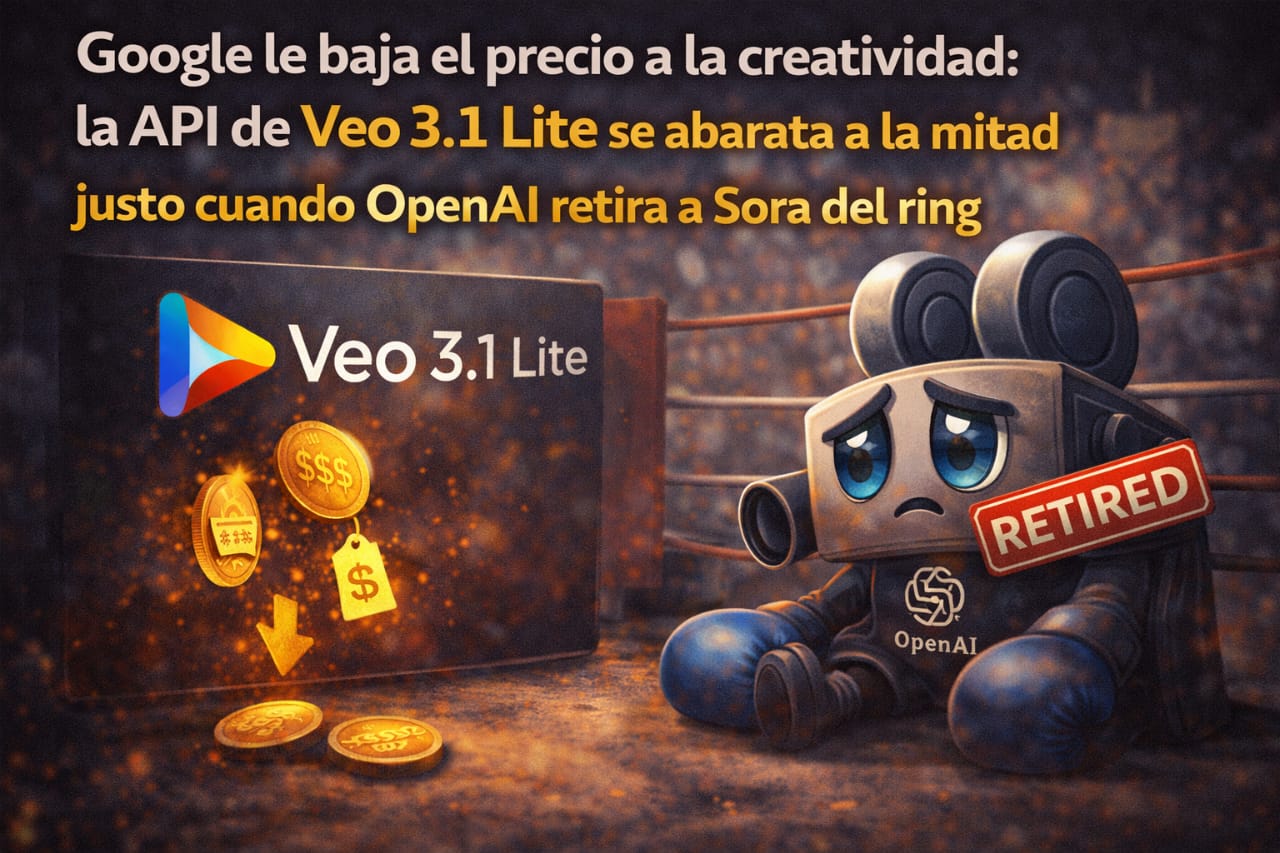 Google le baja el precio a la creatividad: la API de Veo 3.1 Lite se abarata a la mitad justo cuando OpenAI retira a Sora del ring