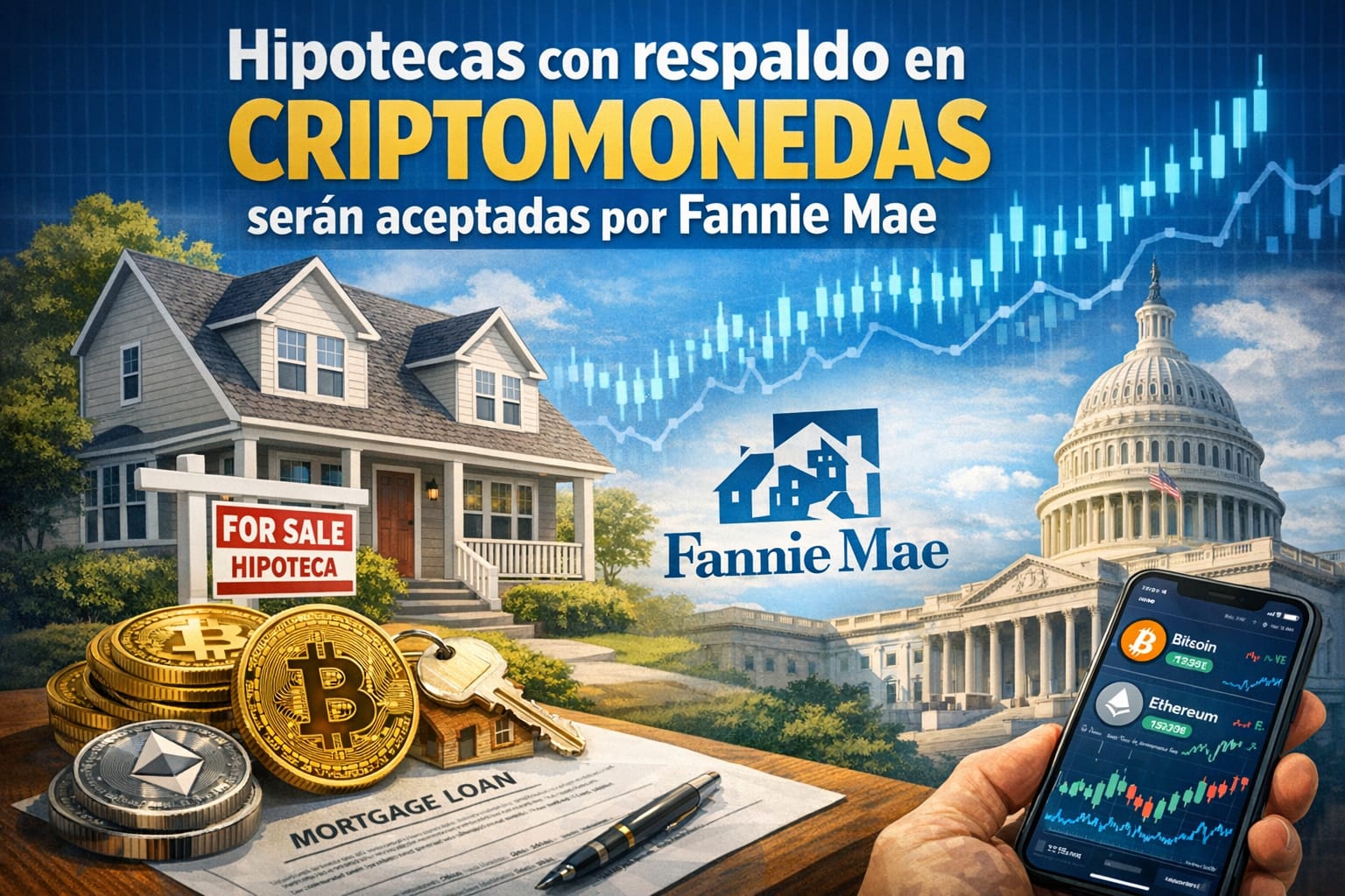 Hipotecas con respaldo en criptomonedas serán aceptadas por Fannie Mae