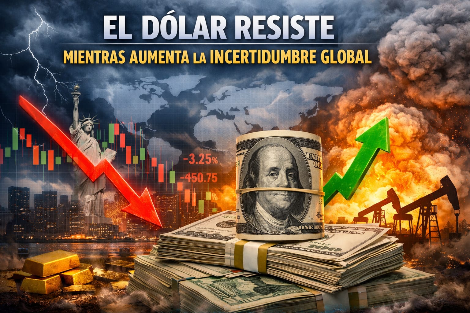 El dólar resiste mientras aumenta la incertidumbre global