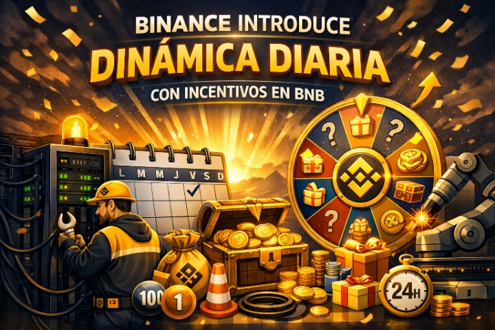 Binance introduce dinámica diaria con incentivos en BNB