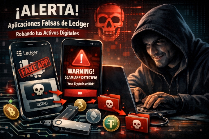 Alertan sobre aplicaciones falsas de Ledger usadas para el robo de activos digitales