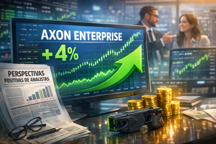 Las acciones de Axon Enterprise avanzan 4% impulsadas por perspectivas positivas de analistas