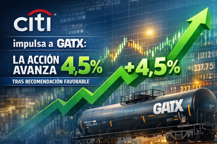 Citi impulsa a GATX: la acción avanza 4,5% tras recomendación favorable